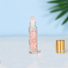 Natural Rose Quartz Roller Ball Bottles BOTT-PW0011-70A-01