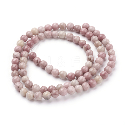 Natural Rhodonite Beads Strands X-G-G099-8mm-33-1