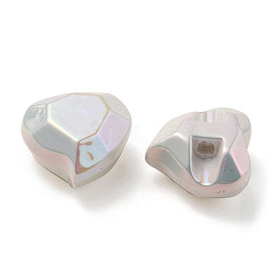 UV Plating Rainbow Iridescent Acrylic Beads OACR-P010-03I-1