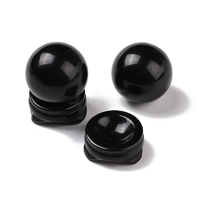 Natural Obsidian Display Decorations DJEW-G032-02F-1