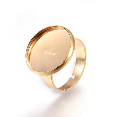 Adjustable 201 Stainless Steel Finger Rings Components X-STAS-G187-01G-16mm-1