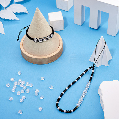 50g Transparent Spray Painted Acrylic Beads TACR-TA0001-21-1