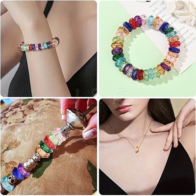 80Pcs 8 Colors Epoxy Resin European Beads RPDL-YW0001-16-1