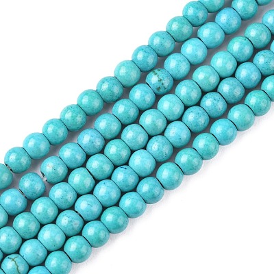 Synthetic Turquoise Beads Strands TURQ-G106-4mm-02E-1