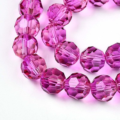Baking Paint Transparent Glass Beads Strands LS-DGLA-A035-T10mm-A03-1