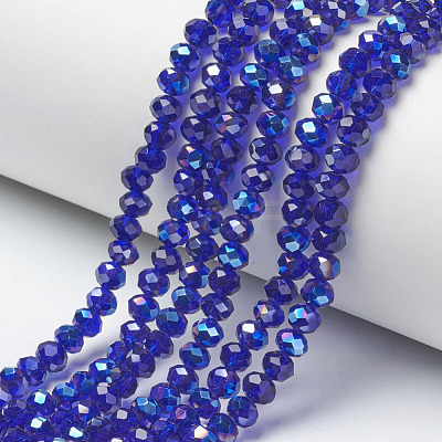 Electroplate Glass Beads Strands EGLA-A034-T6mm-I07-1