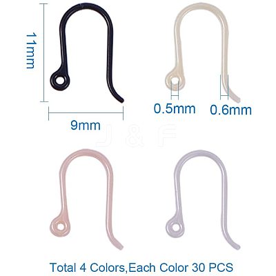 Plastic Earring Hooks KY-PH0007-07-1