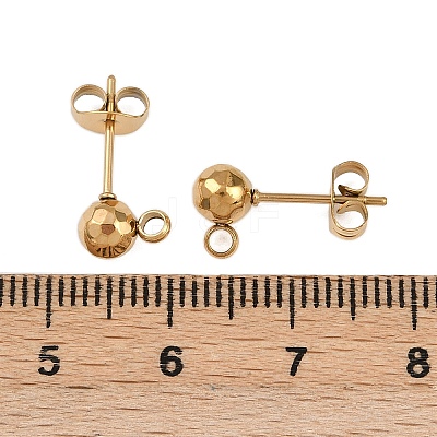 304 Stainless Steel Stud Earring Findings STAS-A119-06G-1