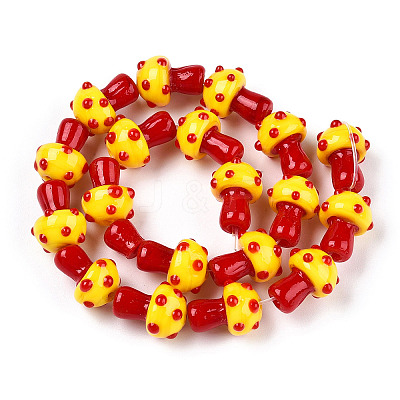 Handmade Lampwork Beads Strands X-LAMP-N024-09I-1