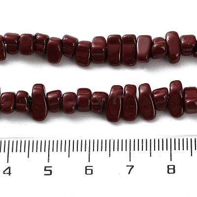 Spray Painted Synthetic Non-magnetic Hematite Beads Strands G-C248-E01-1