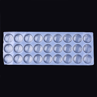 Transparent Glass Cabochons GGLA-R026-35mm-B-1