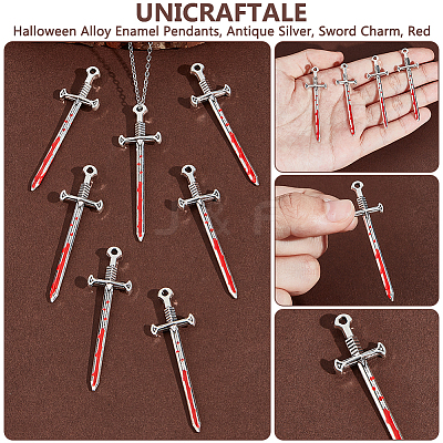 20Pcs Halloween Alloy Enamel Pendants FIND-UN0003-03-1