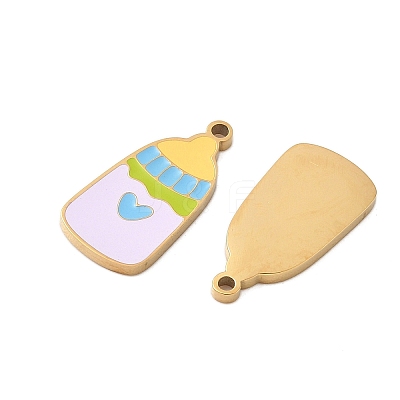 304 Stainless Steel Enamel Pendants STAS-G360-04G-03-1