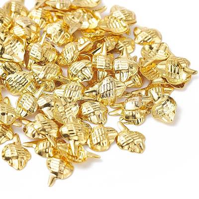 (Defective Closeout Sale: Oxidation) Brass Metallic Nail Cabochons MRMJ-XCP0001-38G-1