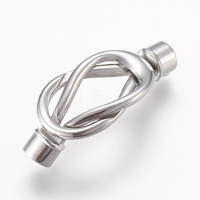 Tarnish Resistant 304 Stainless Steel Magnetic Clasps with Glue-in Ends STAS-L189-097P-1