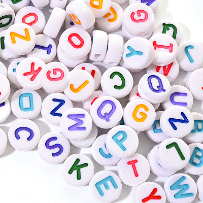 Opaque White Acrylic Beads SACR-YW0001-23D-1