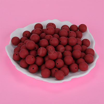 Round Silicone Focal Beads SI-JX0046A-80-1