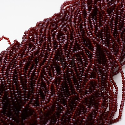 Half Rainbow Plated Faceted Rondelle Glass Bead Strands X-EGLA-L007-A15-2mm-1