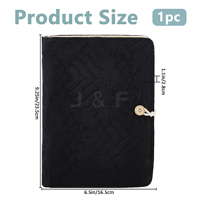1Pc Cotton and Linen Binder Book Cover AJEW-FH0006-82A-1