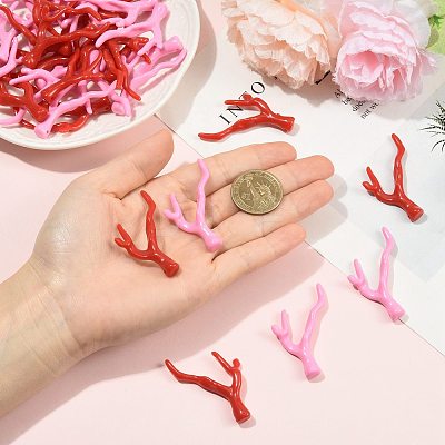 40Pcs Opaque Acrylic Pendants SACR-FS0001-50-1