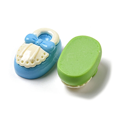 Cartoon Mini Shoes Opaque Resin Cabochons RESI-D006-01-1