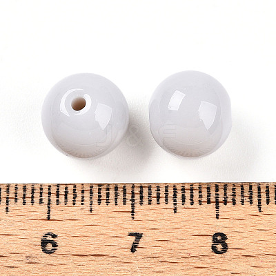 Opaque Solid Color Glass Beads GLAA-N007-10mm-A08-1