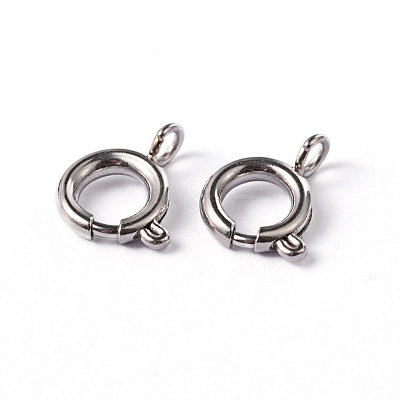 Tarnish Resistant 304 Stainless Steel Smooth Surface Spring Ring Clasps LS-STAS-D149-03-1