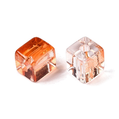 Baking Paint Transparent Glass Beads DGLA-N005-01A-08-1