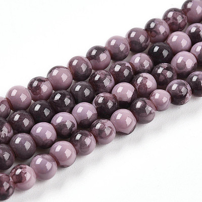 Baking Paint Glass Beads Strands DGLA-N003-4mm-C09-1
