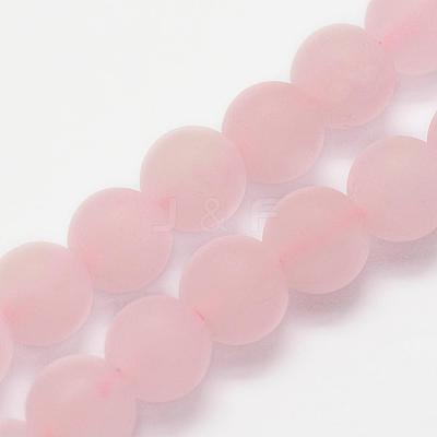 Natural Rose Quartz Beads Strands G-K194-10mm-06-1