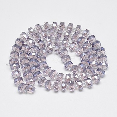 Electroplate Glass Beads Strands EGLA-Q083-8mm-A05-1