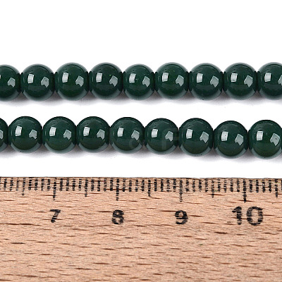 Opaque Solid Color Glass Beads Strands GLAA-T032-P6mm-24-1