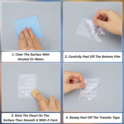 Waterproof PET Car Rearview Mirror Stickers DIY-WH20001-71C-1