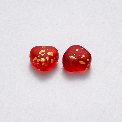Transparent Spray Painted Glass Beads GLAA-R211-02-E03-1