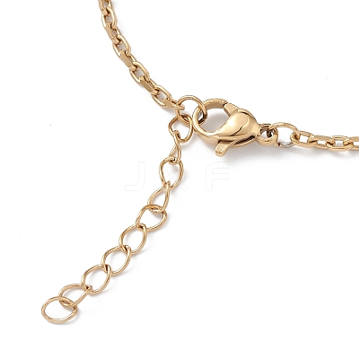 Ion Plating(IP) 304 Stainless Steel Cable Chain Bracelet for Men Women STAS-B039-04G-1