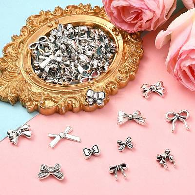 100Pcs 10 Style Tibetan Style Alloy Bead FIND-CJ0003-95-1