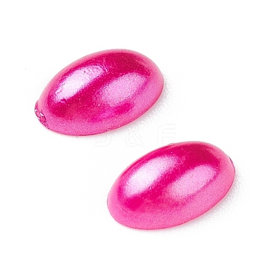 ABS Plastic Imitation Pearl Cabochons SACR-R755-6x4mm-ZM-1