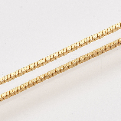 Brass Snake Chain Necklaces X-MAK-T006-10A-G-1