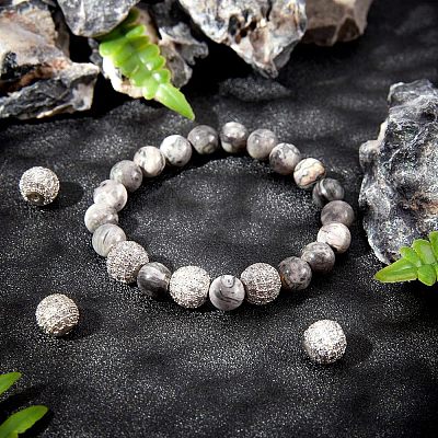 Rack Plating Brass Cubic Zirconia Beads ZIRC-NB0001-01P-1