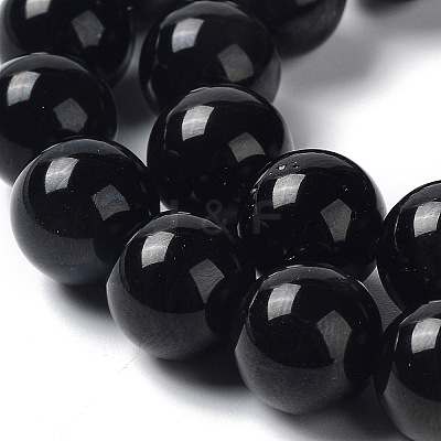 Natural Obsidian Beads Strands G-G099-10mm-24-1