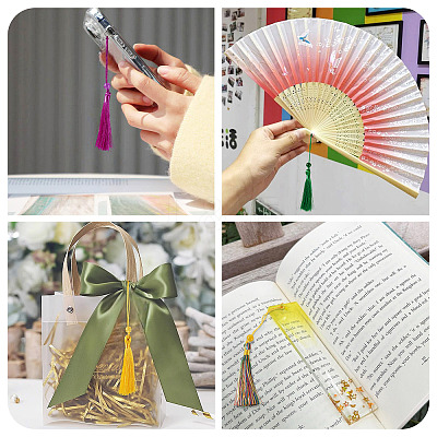 24Pcs 3 Colors Polyester Tassel Decorations OCOR-TADJ0007-01E-1