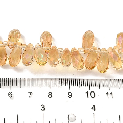 Electroplate Transparent Glass Beads Strands EGLA-B006-01A-FA01-1