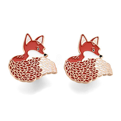 Fox Shape Enamel Pin JEWB-N007-250-1