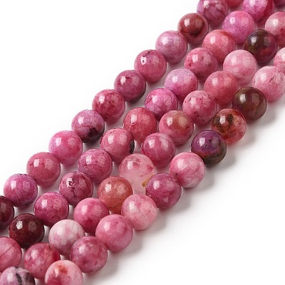 Natural Gemstone Hemimorphite Round Beads Strands G-L145-6mm-03-01-1