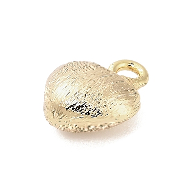 Three-Dimensional Heart Brass Pendants KK-V006-03G-02-1