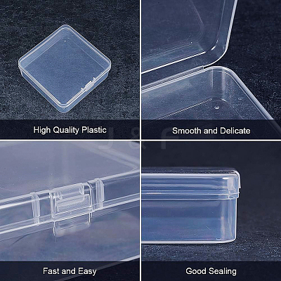 Transparent Plastic Bead Containers CON-BC0004-62-1
