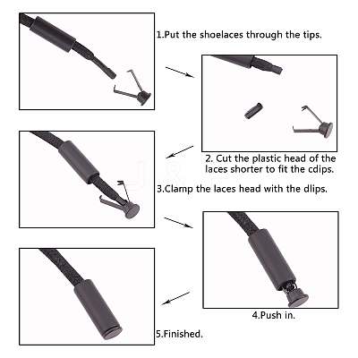 Alloy Aglets for Shoelaces PALLOY-PH0013-40-WH-1