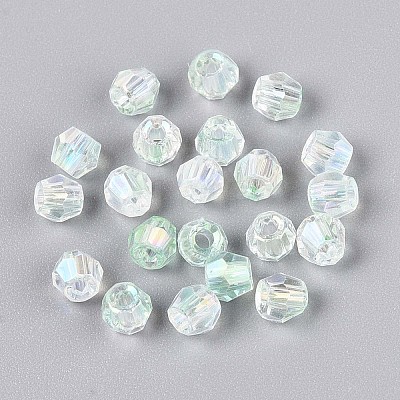 Transparent Spray Painted Glass Beads X1-EGLA-N018-4mm-04-1