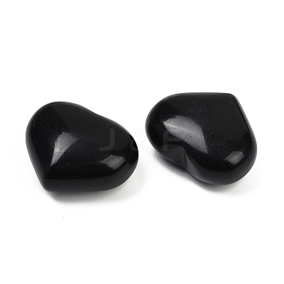 Heart Natural Obsidian Palm Stones G-C186-02I-1