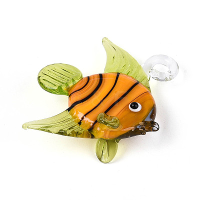 Handmade Lampwork Pendants LAMP-T025-02D-1